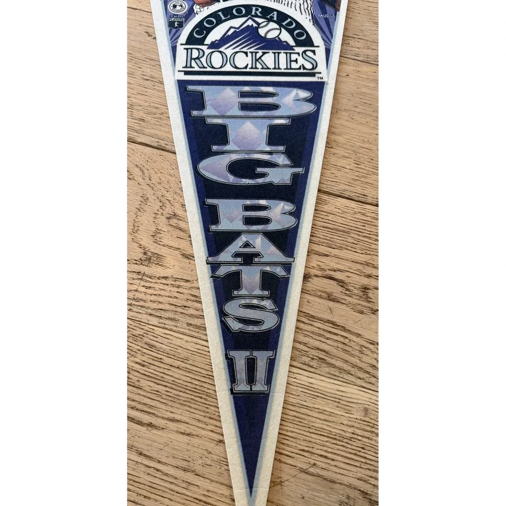 Colorado Rockies Big Bats II Pennant Banner MLB Baseball Team‎ Fan Memorabilia